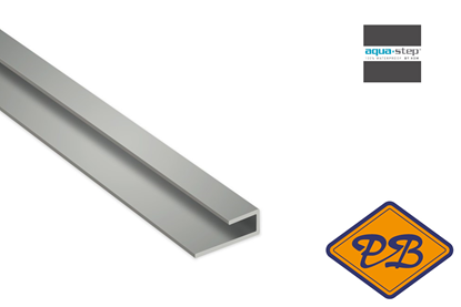 Afbeeldingen van HDM aqua step PVC begin-/eindprofiel grijs 8x4,5x20x1mmx260cm