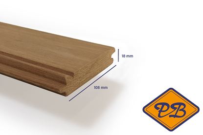 Afbeeldingen van meranti kraaldeel 18x108mm