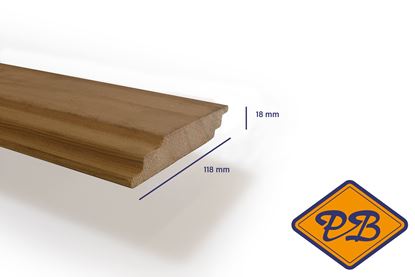 Afbeeldingen van western red cedar  rabat dubbele sponning 18x118mm