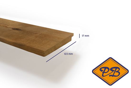 Afbeelding van Lambowood® gemodificeerd vuren bevelsiding fijnbezaagd 17x123mm