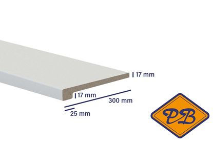 Afbeeldingen van werzalit vensterbank exclusiv 001 wit 17x34x300mm