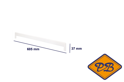 Afbeeldingen van werzalit vensterbank universeel L+R pvc eindkap wit 37x605mm (1 stuks per verpakking)