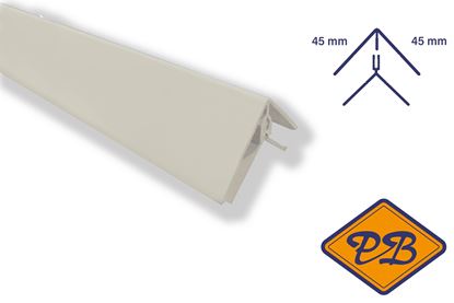 Afbeeldingen van woodritch 2-delig PVC buitenhoekprofiel 0003 geel beige