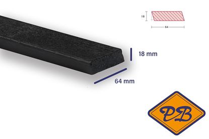 Afbeeldingen van Cape Cod® verduurzaamd Lodgepole pine rhombus open gevel profiel zwart fijnbezaagd 18x64mm