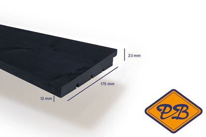 Afbeeldingen van douglas Zweeds rabat zwart fijnbezaagd 23x175mm