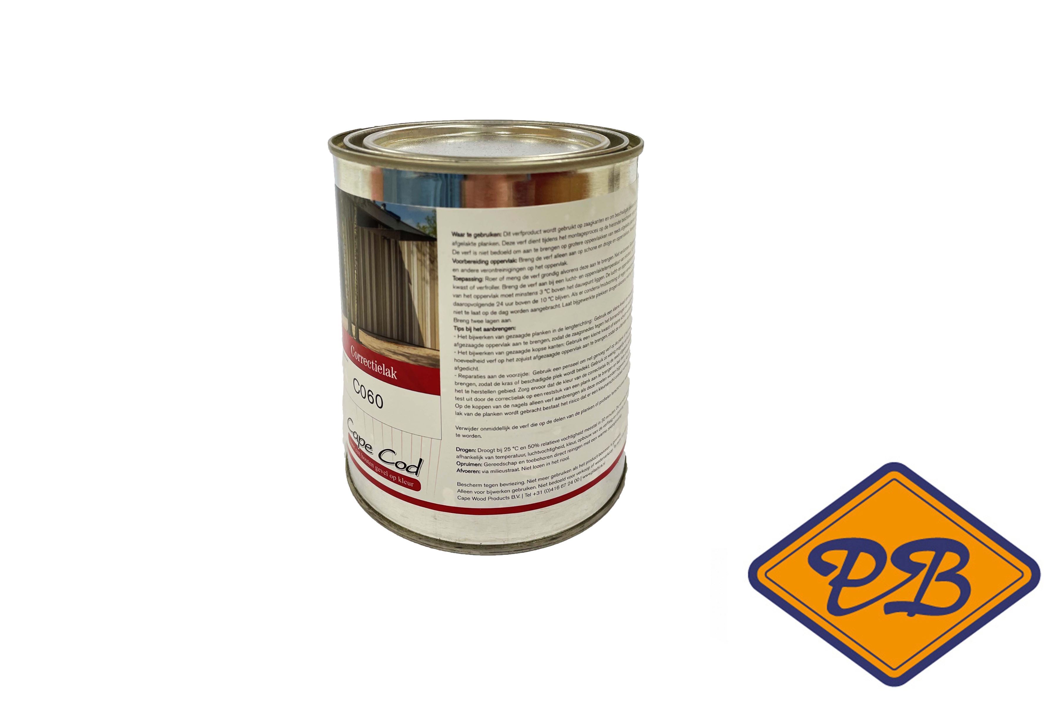 meester ongerustheid Contract Cape Cod® acrylaat correctielak zwart (per blik=1000ml) • Houthandel Pieter  Baks