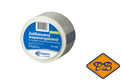 Afbeeldingen van Gyproc professional wapeningsband glasvezel zelfklevend (per rol = 45mtr)