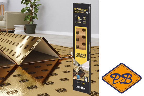 Afbeelding van Secura LVT Click Smart 3 in 1 ondervloer 1,5mmx118x530cm (per pak=6,25m2)