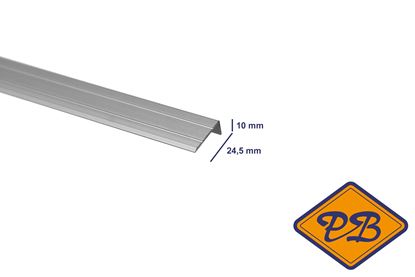 Afbeeldingen van Masters 160 zelfklevende aluminium hoekstrip edelstaal 10x24,5mm lengte 300cm