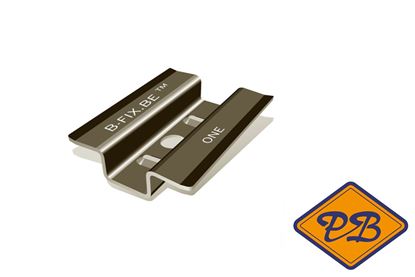 Afbeeldingen van B-fix®one RVS bevestigingsclips zwart voor FelixWood terrasplanken & gevelbekleding (per doos= 100 rvs clips zwart incl. 100 torx A2 schroeven zwart,bit en montageplan)