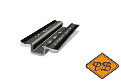 Afbeeldingen van B-fix®connect RVS bevestigingsclips zwart voor FelixWood terrasplanken & gevelbekleding (per doos= 50 rvs clips zwart incl. 100 torx A2 schroeven zwart,bit en montageplan)