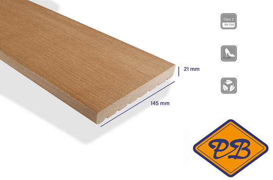 Afbeelding van FelixWood kapur premium terrasplank met enkelzijdig profiel 21x145mm