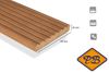 Afbeelding van FelixWood afrikulu premium terrasplank met enkelzijdig profiel 25x145mm