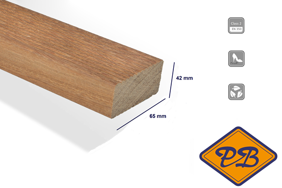 Afbeelding van Felixwood bangkirai massief premium onderligger geschaafd 42x65mm