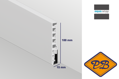 Afbeeldingen van HDM aqua step SPC blokplint puur wit 15x100mmx240cm