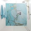 Afbeelding van HDM aqua step SPC click 'N screw wandpaneel visuals digitale print painted marble blue 4,5mm XL