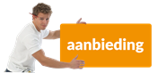 Sticker aanbiedingen met bord