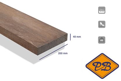 Afbeeldingen van Azobé plankhout fijnbezaagd 40x200mm