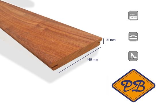 Afbeelding van Padouk premium terrasdeel glad profiel 21x145mm voor B-Fix® clipsysteem