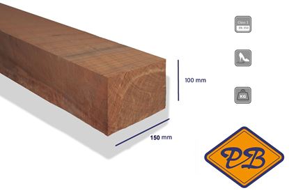 Afbeeldingen van Azobé hardhout balk fijnbezaagd 100x150mm