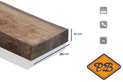 Afbeeldingen van Azobé hardhout balk fijnbezaagd 80x250mm