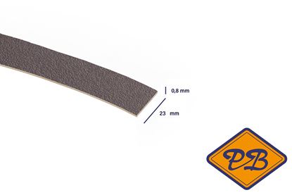 Afbeeldingen van Melamine kantenband 0,8x23mm voorgelijmd voor unilin geplastificeerd meubelpaneel Quartz (per rol=5mtr)