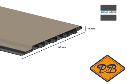 Afbeeldingen van HDM outdoor® PVC enkelzijdig hol sponningdeel uni portabella ultra mat 17x180mm