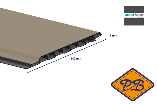 Afbeelding van HDM outdoor® PVC enkelzijdig hol sponningdeel uni portabella ultra mat 17x180mm