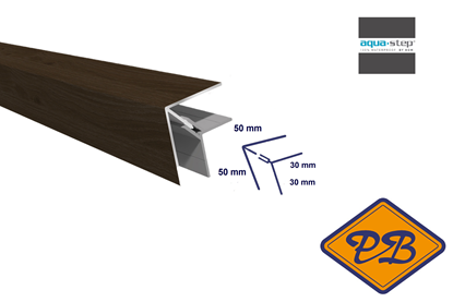 Afbeeldingen van HDM outdoor® PVC/ALU 2-delig buitenhoekprofiel oak darkbrown 50x50mmx300cm