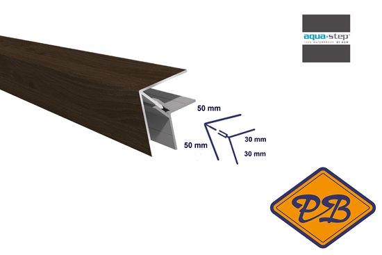 Afbeelding van HDM outdoor® PVC/ALU 2-delig buitenhoekprofiel oak darkbrown 50x50mmx300cm