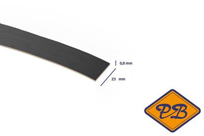 Afbeeldingen van Melamine kantenband 0,8x23mm voorgelijmd voor unilin geplastificeerd meubelpaneel elegant houtlook (per rol=5mtr)