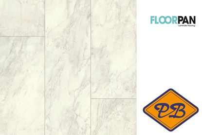 Afbeeldingen van Floorpan Stonex V4 FT006 click tegel laminaat XXL bianco carrara marmer 10mmx40,2x120,6cm (per pak van 5 stuks=2,42m²)