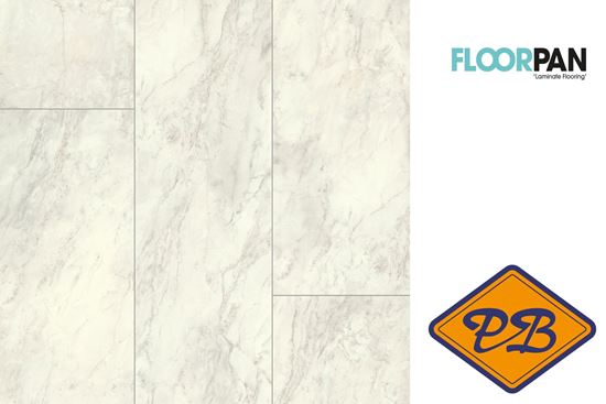 Afbeelding van Floorpan Stonex V4 FT006 click tegel laminaat XXL bianco carrara marmer 10mmx40,2x120,6cm (per pak van 5 stuks=2,42m²)