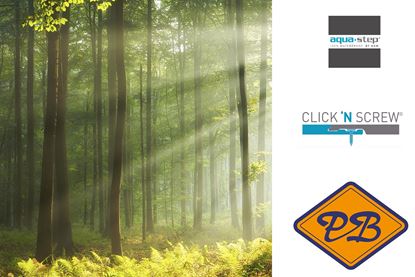 Afbeeldingen van HDM aqua step SPC click 'N screw wandpaneel visuals digitale print sunny forest 4,5mm XL