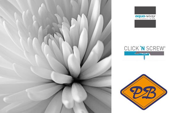 Afbeelding van HDM aqua step SPC click 'N screw wandpaneel visuals digitale print chrysanthemum close up 4,5mm XL