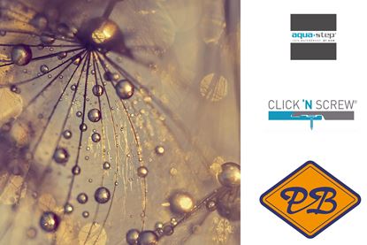 Afbeeldingen van HDM aqua step SPC click 'N screw wandpaneel visuals digitale print dandelion with golden drops 4,5mm XL