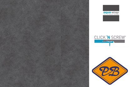 Afbeeldingen van HDM aqua step SPC click 'N screw luxury wandpaneel blue stone ultra mat XL 4,5mm