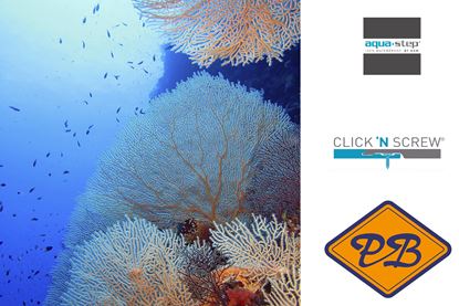 Afbeeldingen van HDM aqua step SPC click 'N screw wandpaneel visuals digitale print red sea coral 4,5mm XL