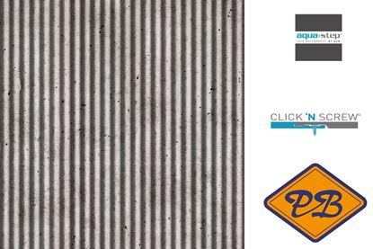 Afbeeldingen van HDM aqua step SPC click 'N screw wandpaneel decor digitale print wavy concrete 4,5mm XL