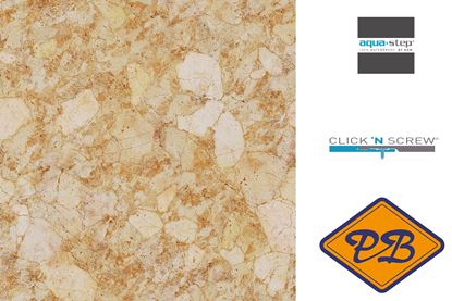 Afbeeldingen van HDM aqua step SPC click 'N screw wandpaneel decor digitale print portasanta marble 4,5mm XL