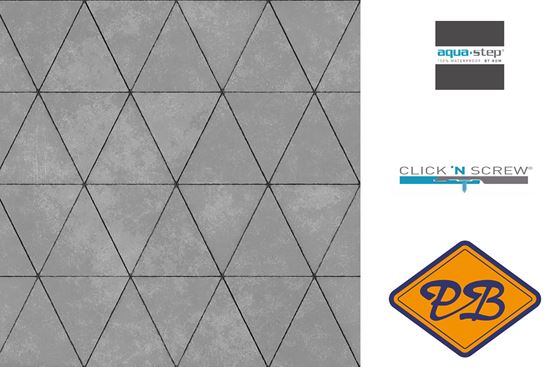Afbeelding van HDM aqua step SPC click 'N screw wandpaneel decor digitale print slate tile 4,5mm XL