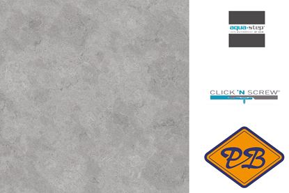 Afbeeldingen van HDM aqua step SPC click 'N screw wandpaneel decor digitale print grey sandstone  4,5mm XL