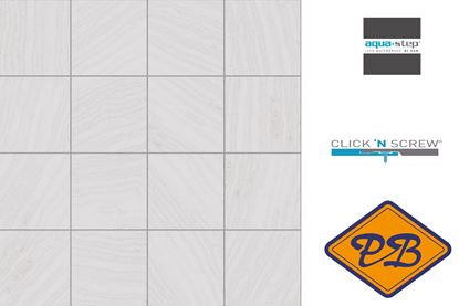 Afbeeldingen van HDM aqua step SPC click 'N screw  wandpaneel decor digitale print macael marble tile 4,5mm XL