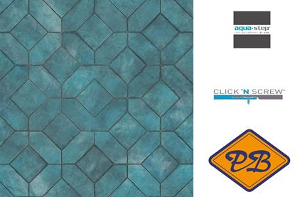 Afbeeldingen van HDM aqua step SPC click 'N screw wandpaneel decor digitale print oxidized terra cotta tiles 4,5mm XL