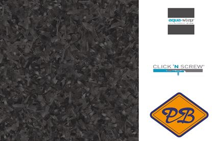 Afbeeldingen van HDM aqua step SPC click 'N screw wandpaneel decor digitale print black OSB wood 4,5mm XL