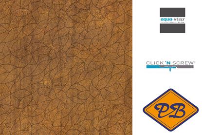 Afbeeldingen van HDM aqua step SPC  click 'N screw wandpaneel decor digitale print organic copper 4,5mm XL