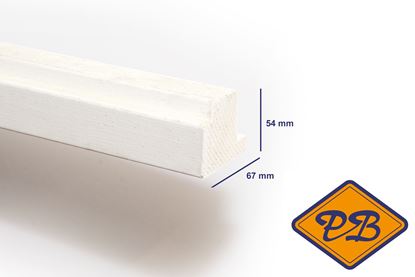 Afbeeldingen van hardhout raamprofiel gevingerlast/gegrond RSX 54x67mm