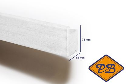 Afbeeldingen van hardhout raamprofiel gevingerlast/gegrond ROX 54x78mm