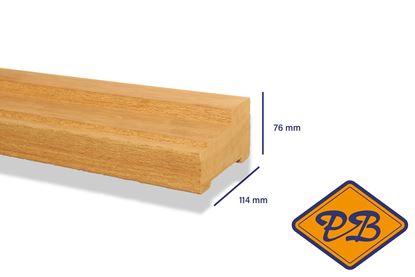 Afbeeldingen van meranti hardhout kozijnprofiel stijl model AA 67x114mm