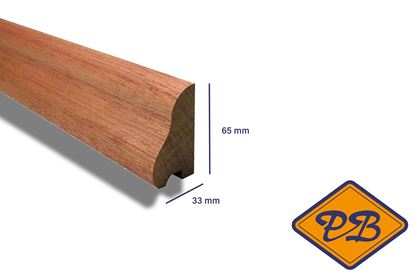 Afbeeldingen van meranti hardhout waterdorpel 33x65mm